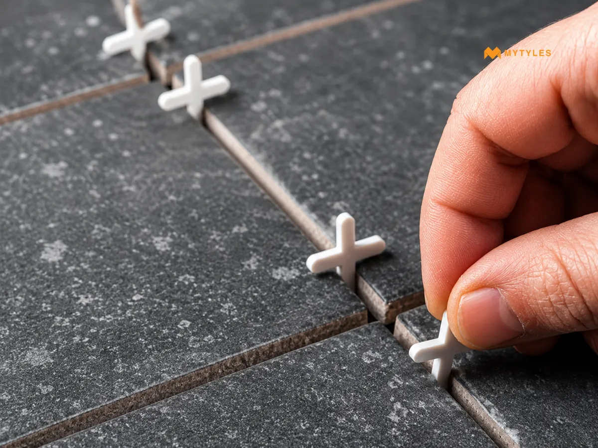 Tile Spacer Applied in Floor Tiles